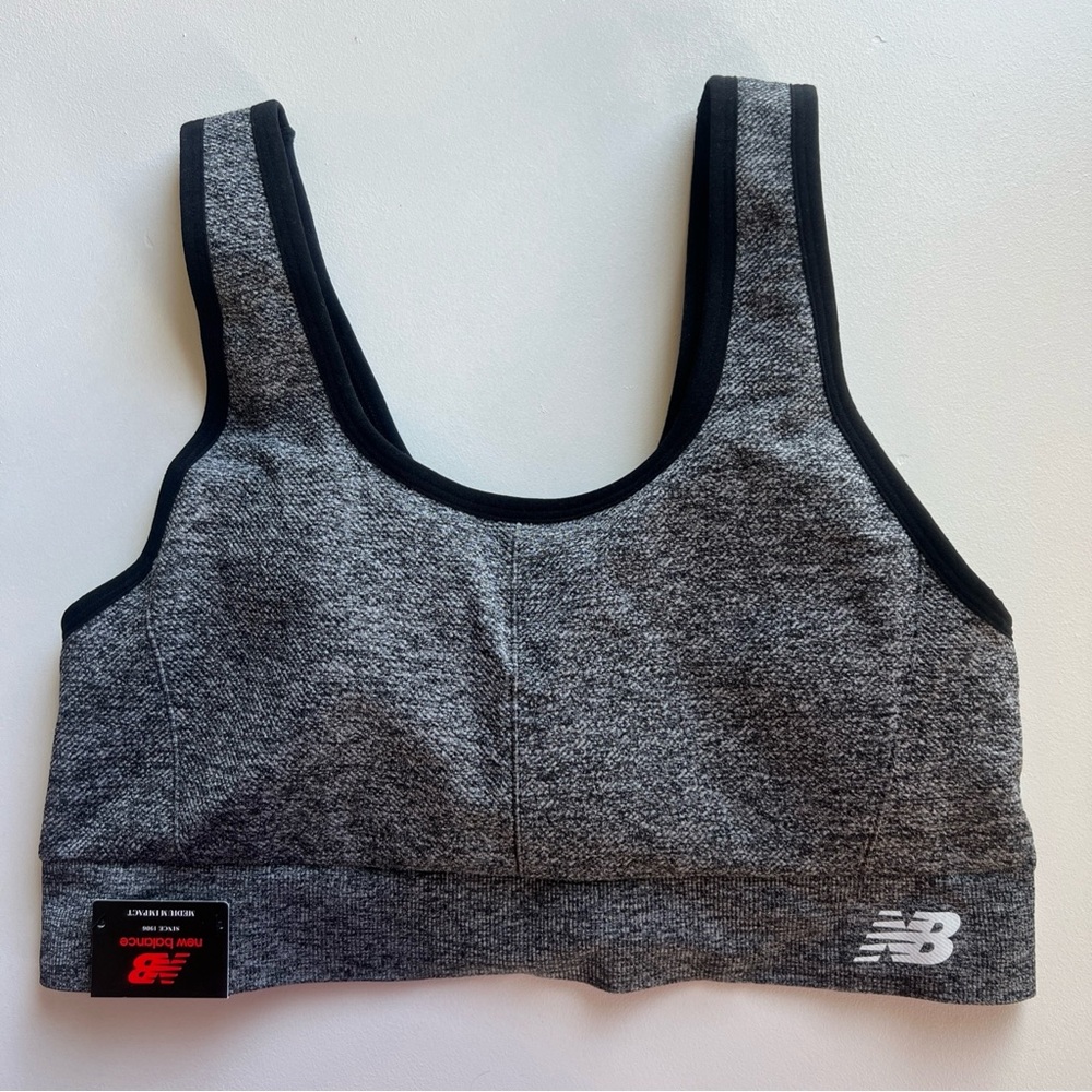 New Balance Women Sports Bra Size XL Impact Racerback Wireless NEW Black